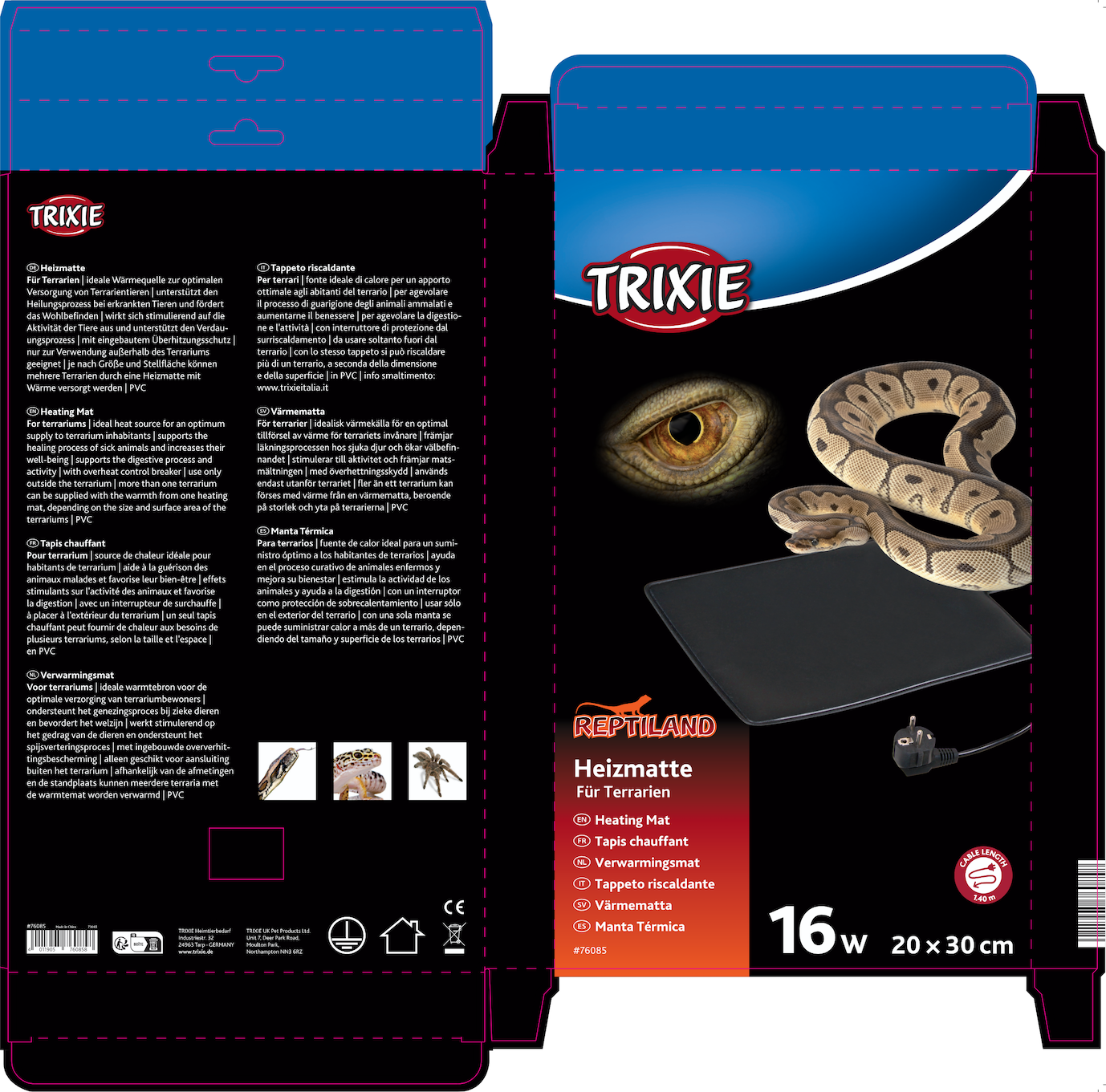 Verpackung Heizmatte 76085