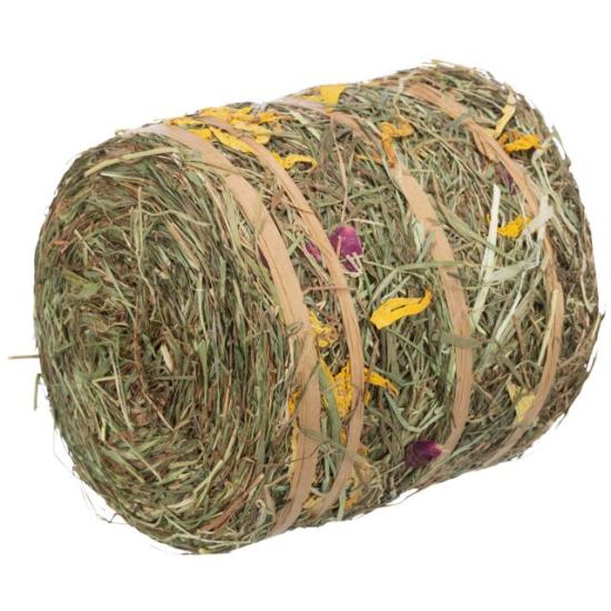 Heuballen mit Blütenmix