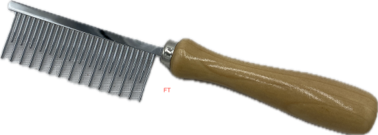 Hundekamm einreihig versetzte Zinken