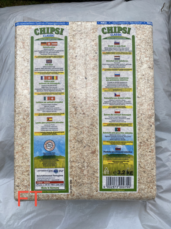 Chipsy Classic 60ltr Einstreu streuansicht