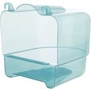Badehaus halbrund blau transparent für Sittiche  Finken  Kanarien