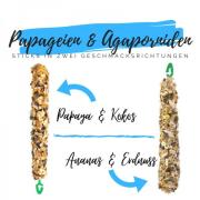 papageien sticks papaya kokos