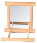 Spiegel Holz mit Landeplatz Kanarien Sittiche Finken